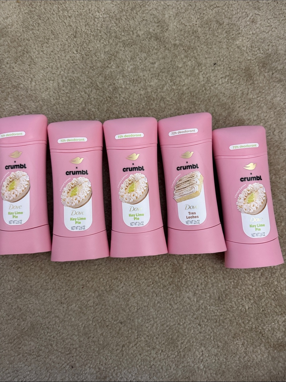 Dove Crumbl five tres leche and Key Lime Pie Deodorant Stick - 2.6 oz